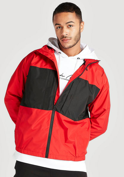 Solid Zip Through Lightweight Jacket with Long Sleeves and Hood