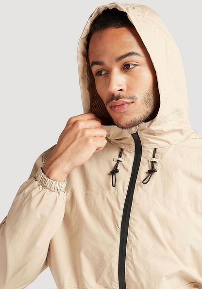 Zip Through Lightweight Jacket with Long Sleeves and Hood-Jackets-image-2
