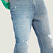 Ripped Mid-Rise Cropped Jeans with Button Closure-Jeans-thumbnail-2