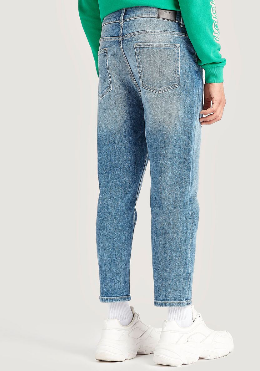 Ripped Mid-Rise Cropped Jeans with Button Closure-Jeans-image-3