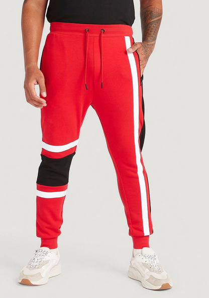 Printed Mid-Rise Joggers with Drawstring Closure-Joggers-image-5