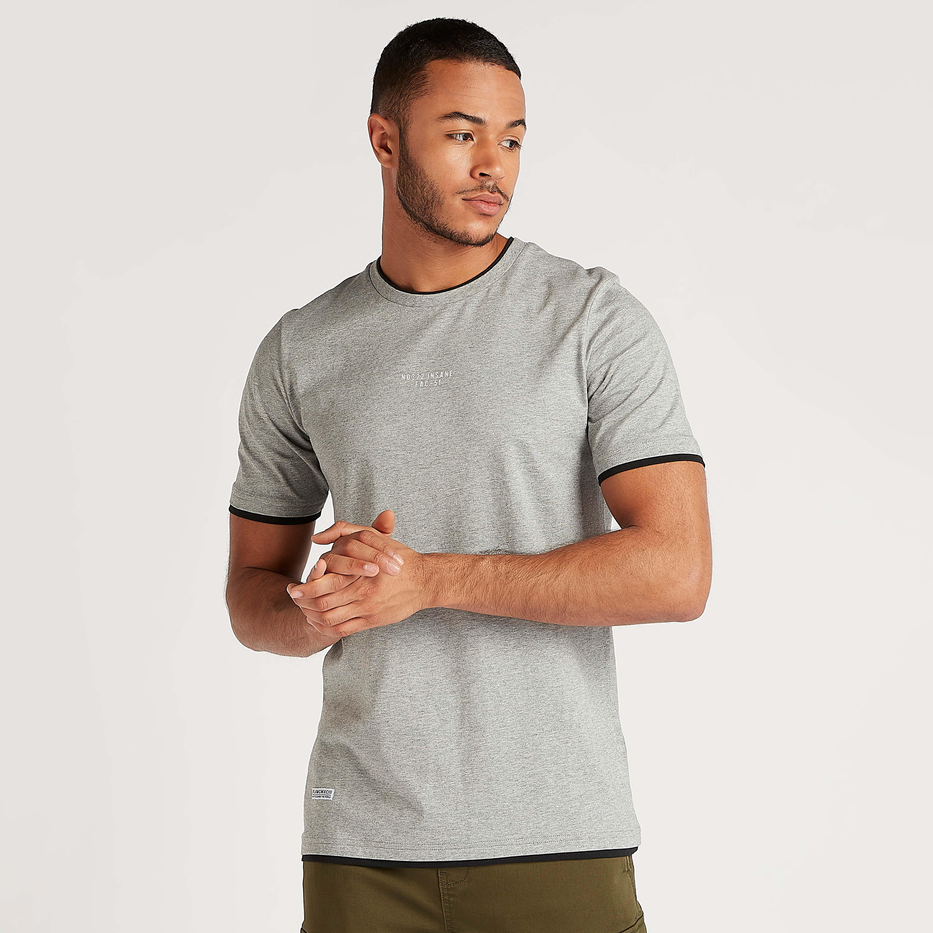 Printed Crew Neck T-shirt with Short Sleeves-men-clothing-tshirtsandpolos-tshirts-image-1