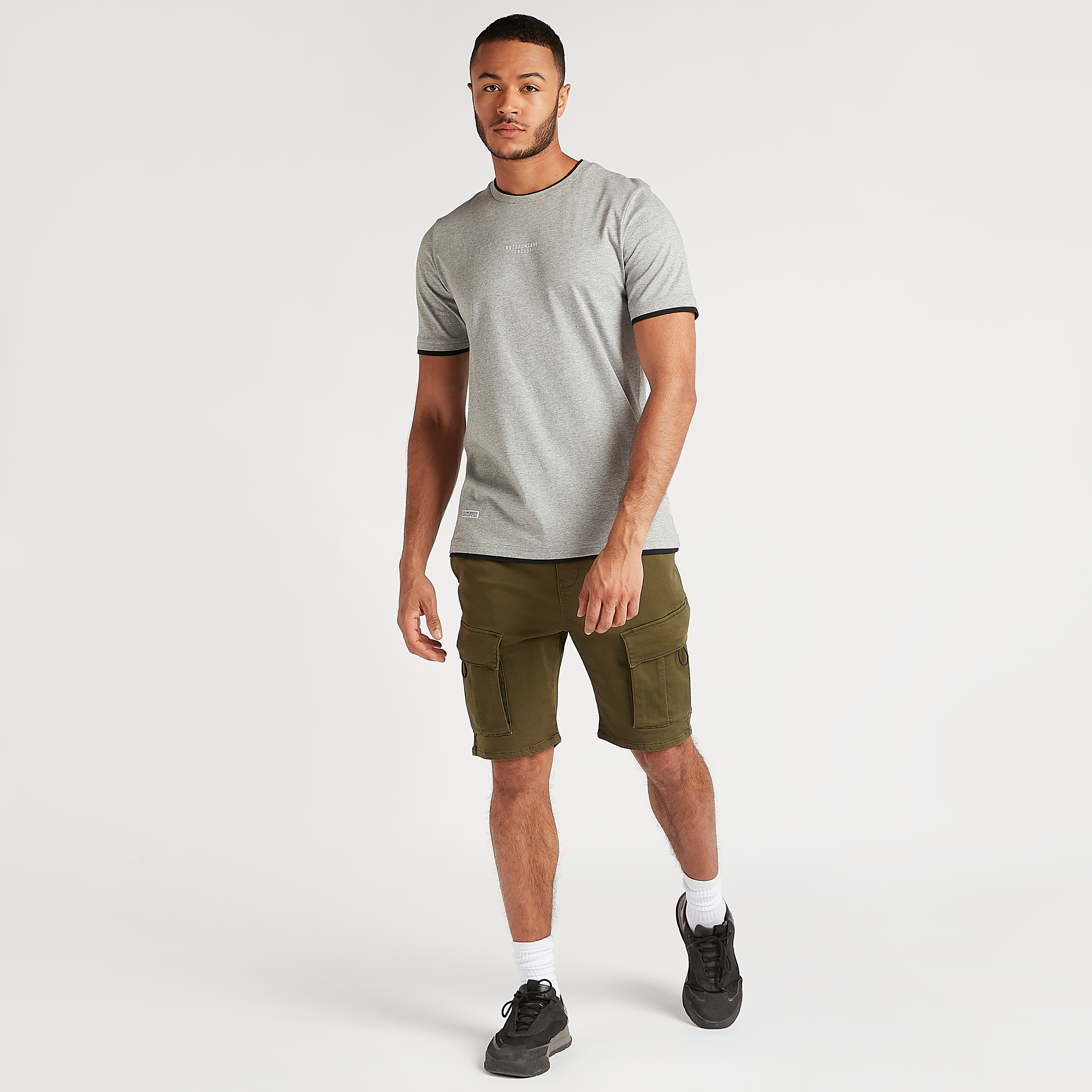 Printed Crew Neck T-shirt with Short Sleeves-men-clothing-tshirtsandpolos-tshirts-image-2
