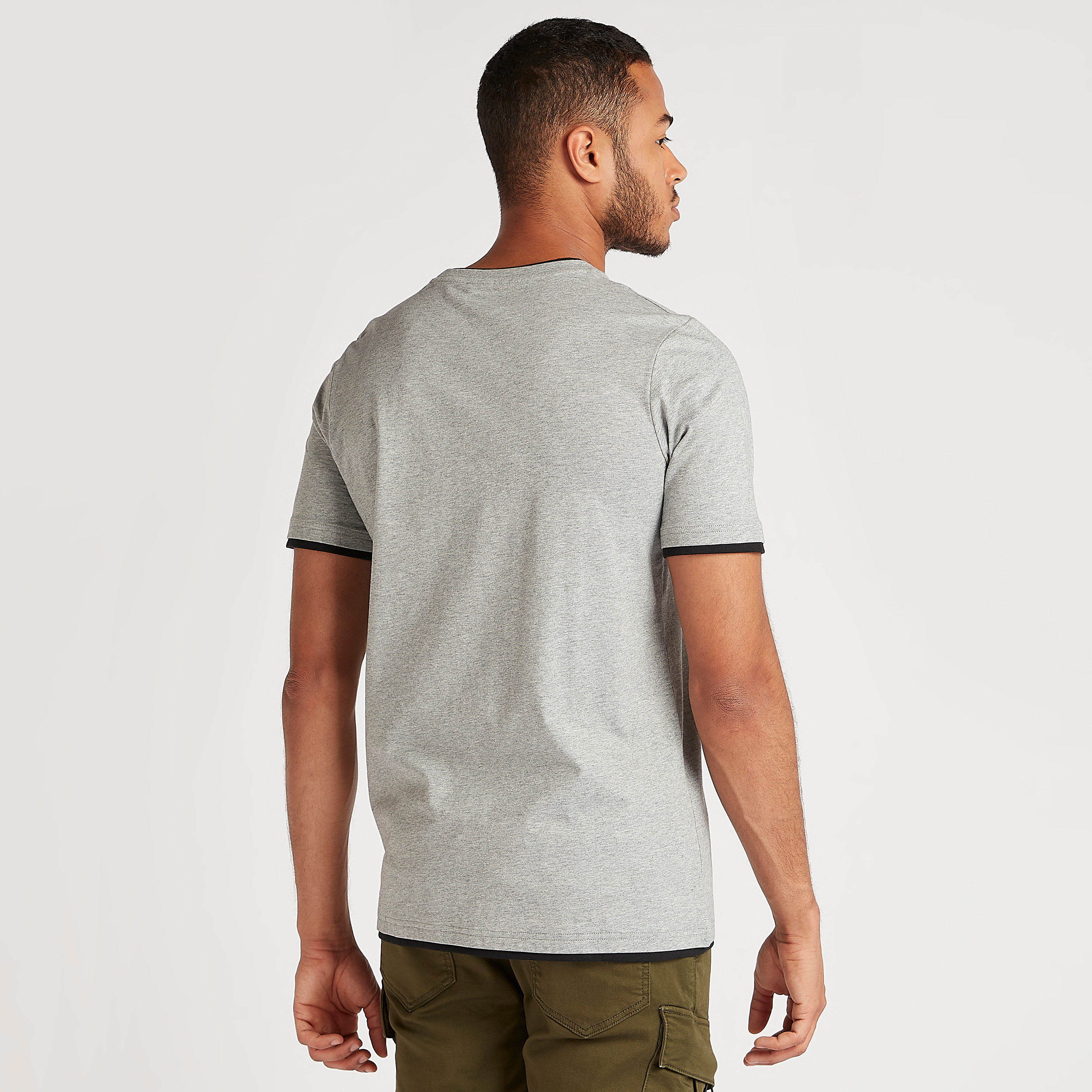 Printed Crew Neck T-shirt with Short Sleeves-men-clothing-tshirtsandpolos-tshirts-image-4