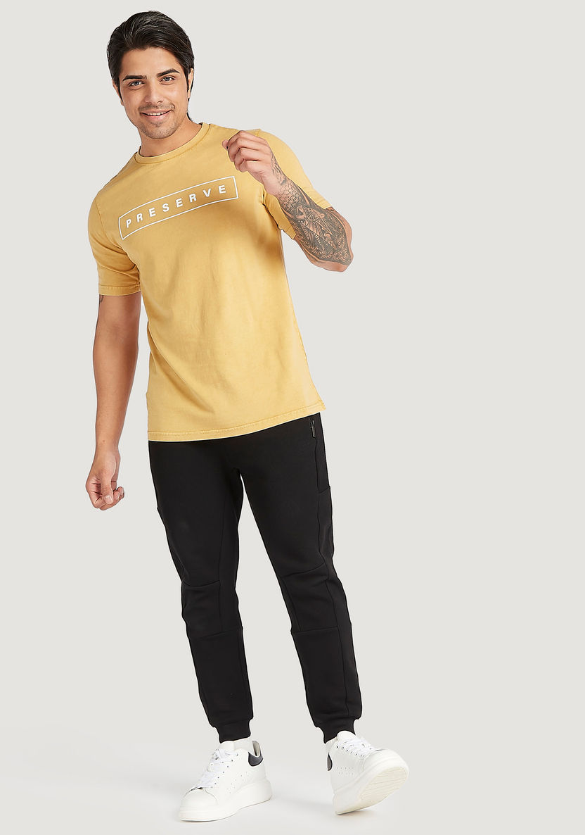 Printed T-shirt with Crew Neck and Short Sleeves-T Shirts-image-1