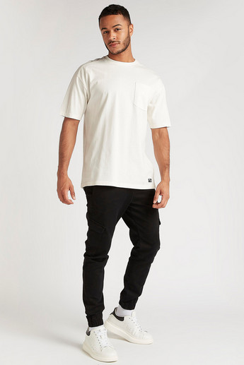Sustainable Printed Crew Neck T-shirt with Pocket and Short Sleeves