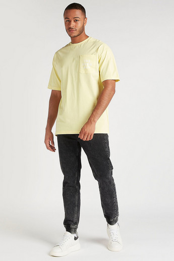 Sustainable Printed T-shirt with Short Sleeves and Patch Pocket