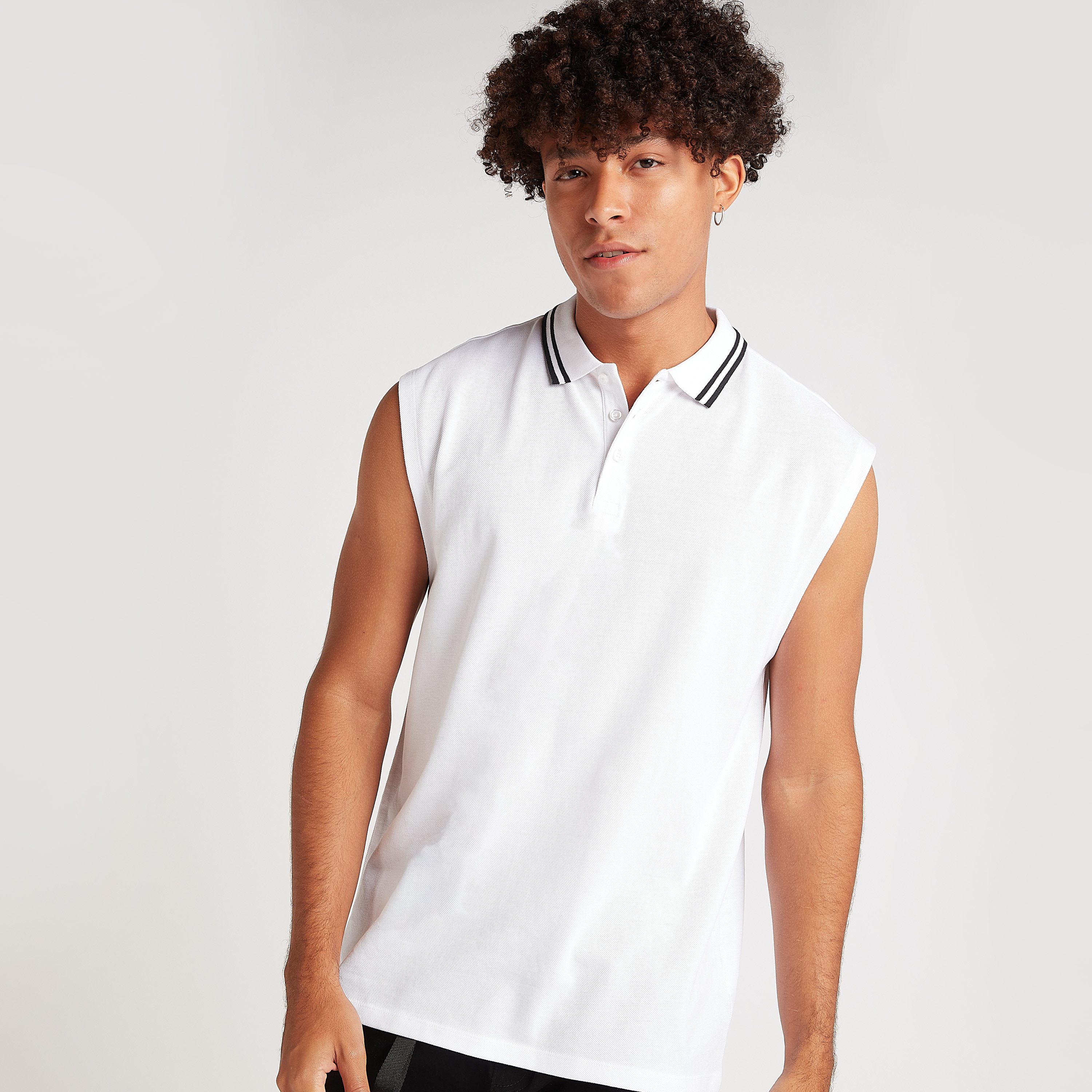 Mens sleeveless 2024 polo shirts