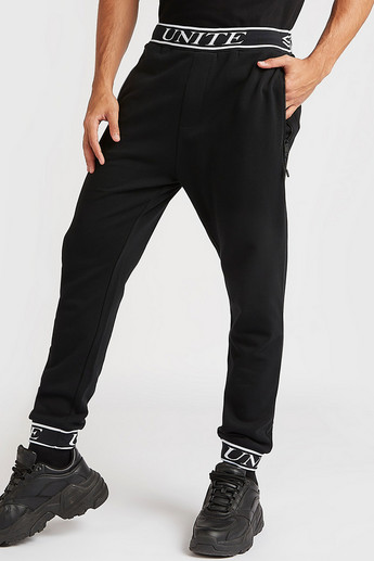 Sustainable Printed Mid-Rise Joggers with Elasticated Waistband