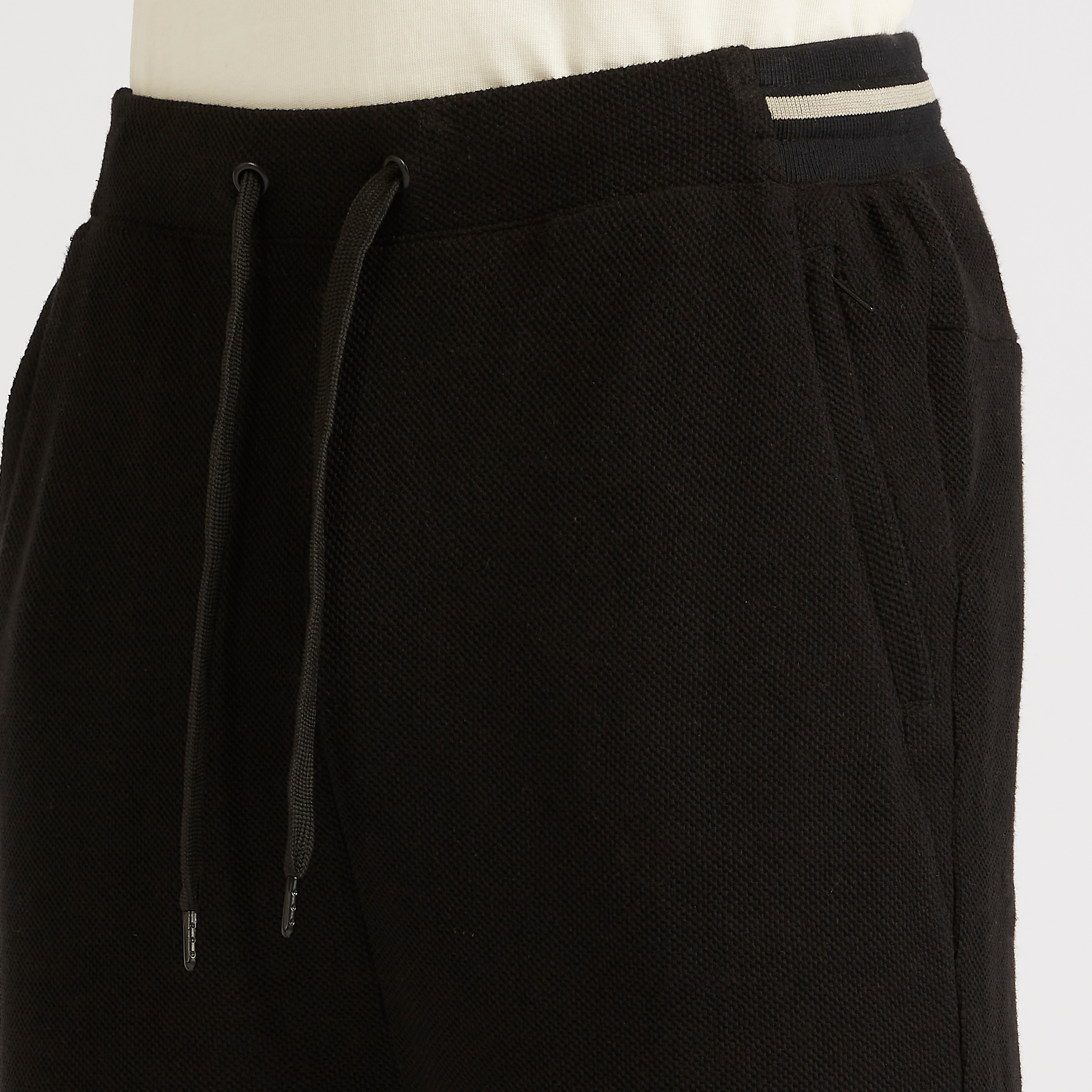 Textured Mid-Rise Shorts with Drawstring Closure-men-clothing-bottoms-shorts-image-3