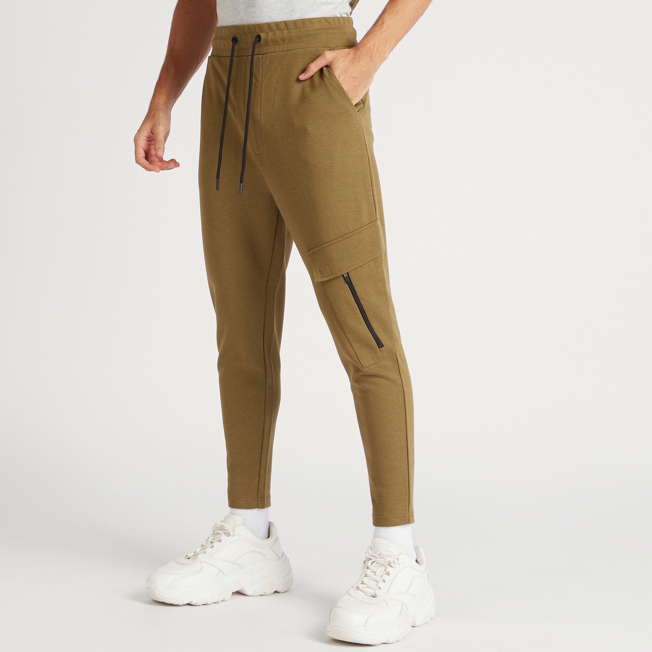 Khaki pants with zipper pockets best sale