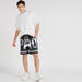 Printed Mid-Rise Relaxed Fit Shorts with Drawstring Closure-Shorts-thumbnail-1