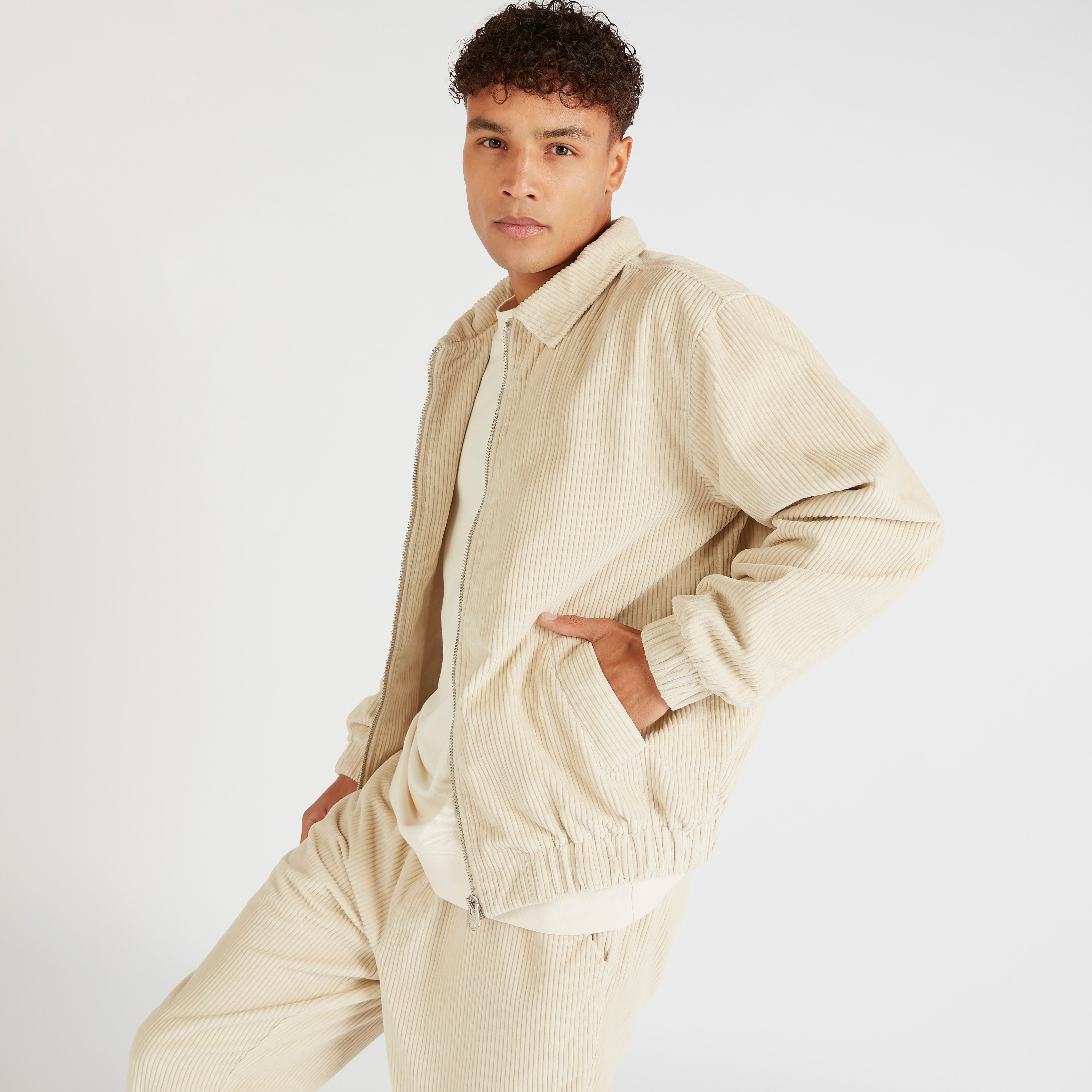 Ribbed Lightweight Jacket with Zip Closure-men-clothing-jacketsandblazers-jackets-image-1