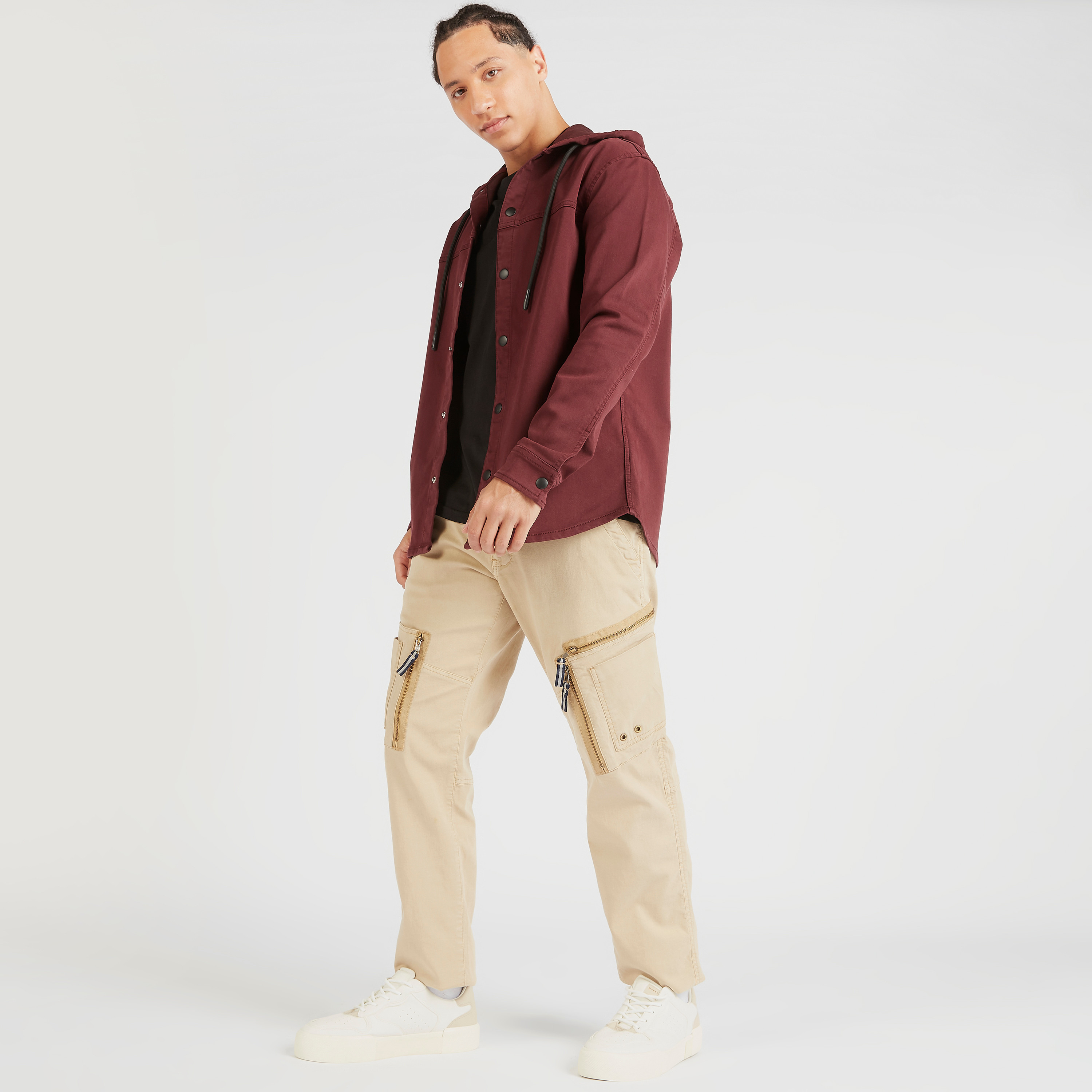 قميص سادة بأكمام طويلة وقبعَة-men-clothing-shirts-image-2