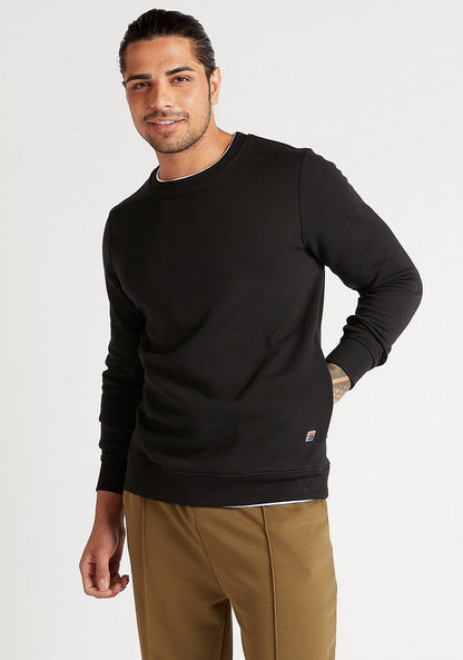 Layered Sweatshirt with Long Sleeves and Crew Neck-Sweatshirts-image-0