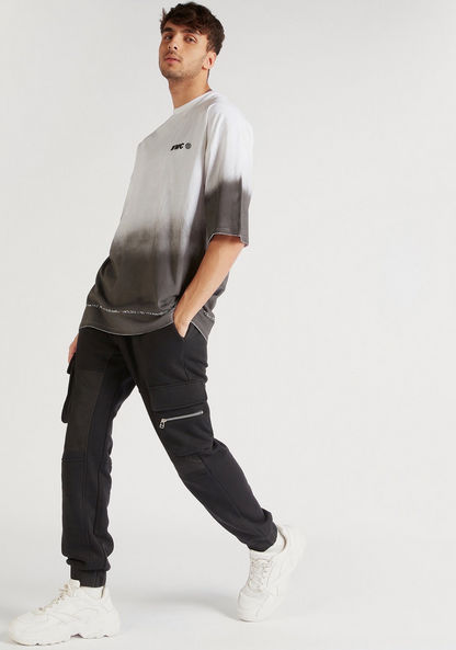 Printed Relaxed Fit T-shirt with Crew Neck and Short Sleeves