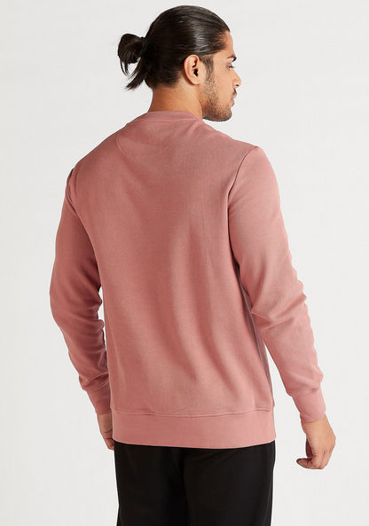 Solid Sweatshirt with Long Sleeves and Zipper Detail