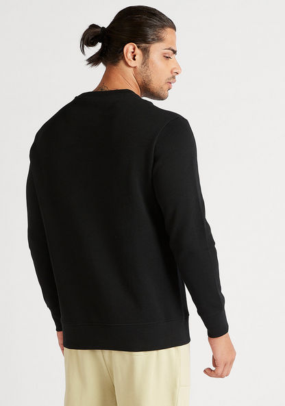 Solid Sweatshirt with Long Sleeves and Zipper Detail-Sweatshirts-image-3