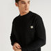 Solid Sweatshirt with Long Sleeves and Front Pocket-Sweatshirts-thumbnail-2