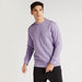 Solid Sweatshirt with Long Sleeves and Front Pocket-Sweatshirts-thumbnail-1