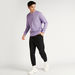 Solid Sweatshirt with Long Sleeves and Front Pocket-Sweatshirts-thumbnail-2