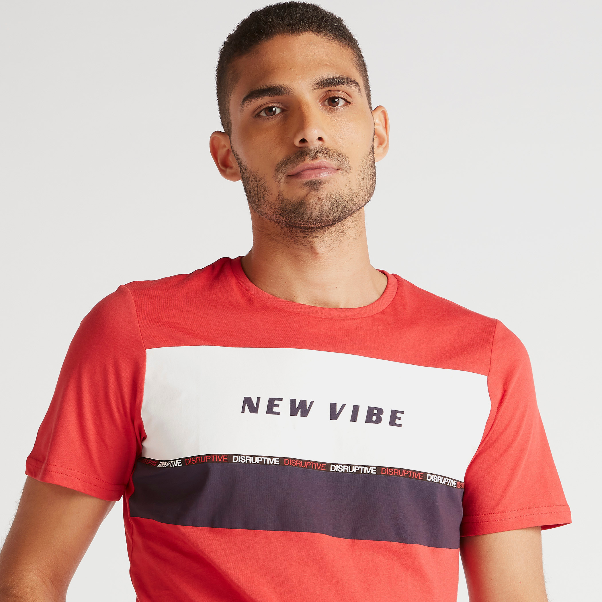 Printed T-shirt with Crew Neck and Short Sleeves-men-clothing-tshirtsandpolos-tshirts-image-3