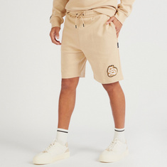 Solid Mid-Rise Shorts with Drawstring Closure
