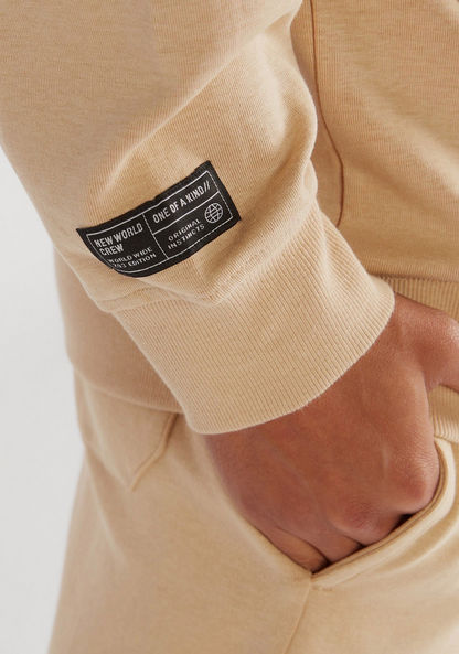 Printed Crew Neck Sweatshirt with Long Sleeves-Sweatshirts-image-4