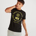 Printed Crew Neck T-shirt with Short Sleeves-T Shirts-thumbnail-0