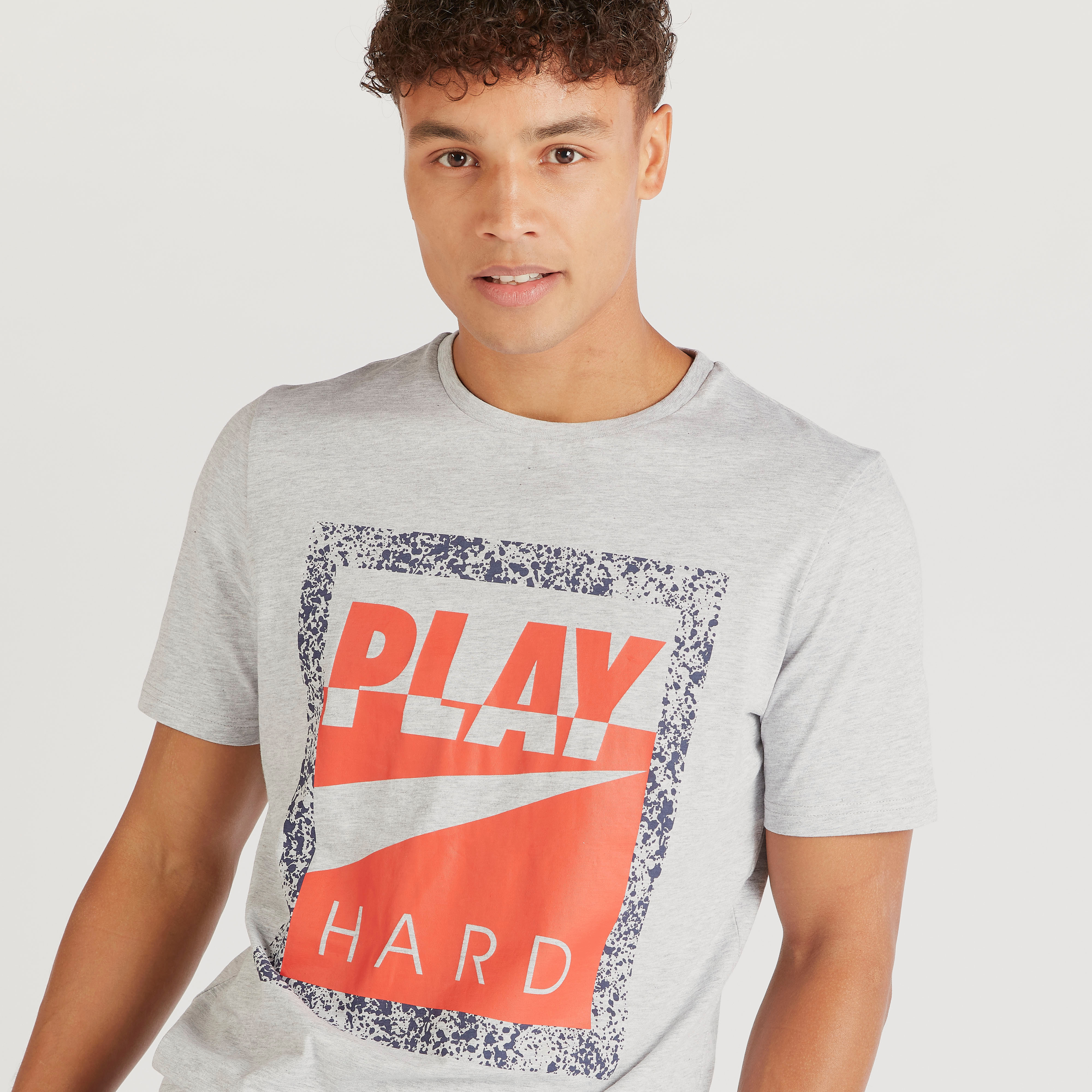 Printed Crew Neck T-shirt with Short Sleeves-men-clothing-tshirtsandpolos-tshirts-image-5