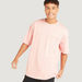 Solid Crew Neck T-shirt with Short Sleeves and Chest Pocket-T Shirts-thumbnailMobile-0