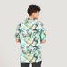 Printed Button-Up Shirt with Short Sleeves-Shirts-thumbnailMobile-3