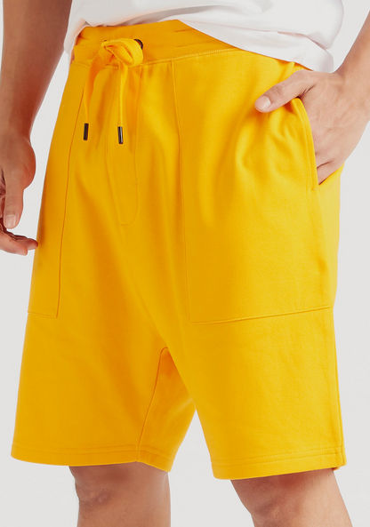 Solid Shorts with Drawstring Closure and Pockets-Shorts-image-4