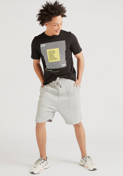 Solid Shorts with Drawstring Closure and Pockets-Shorts-image-1