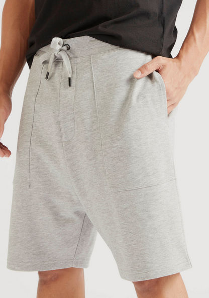 Solid Shorts with Drawstring Closure and Pockets-Shorts-image-2