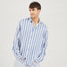 Striped Shirt with Button Closure and Long Sleeves-Shirts-thumbnail-0