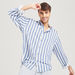 Striped Shirt with Button Closure and Long Sleeves-Shirts-thumbnail-2