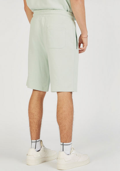 Solid Shorts with Drawstring Closure and Pockets-Shorts-image-3