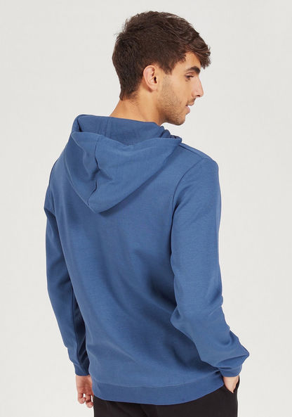 Typographic Print Hooded Sweatshirt with Long Sleeves-Sweatshirts-image-3