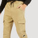 Solid Cargo Joggers with Drawstring Closure-Joggers-thumbnail-2