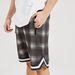 Checked Shorts with Tape Detail and Pockets-Shorts-thumbnailMobile-2