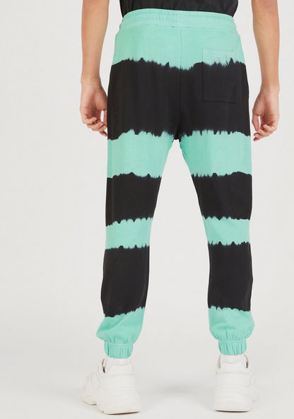 Tie-Dye Printed Mid-Rise Joggers with Drawstring Closure and Pockets-Joggers-image-3