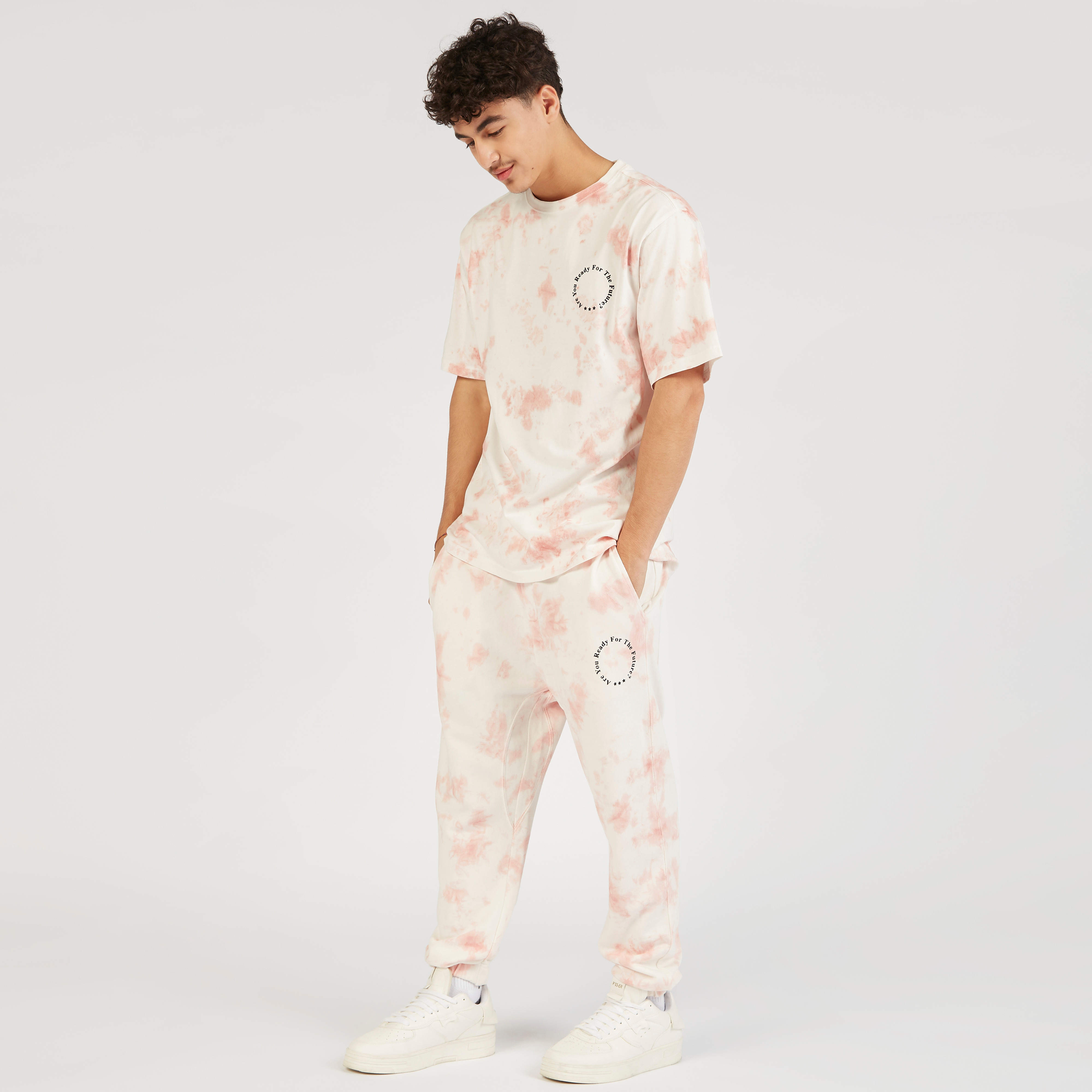 Tie Dye Print Crew Neck T-shirt with Short Sleeves-men-clothing-tshirtsandpolos-tshirts-image-2