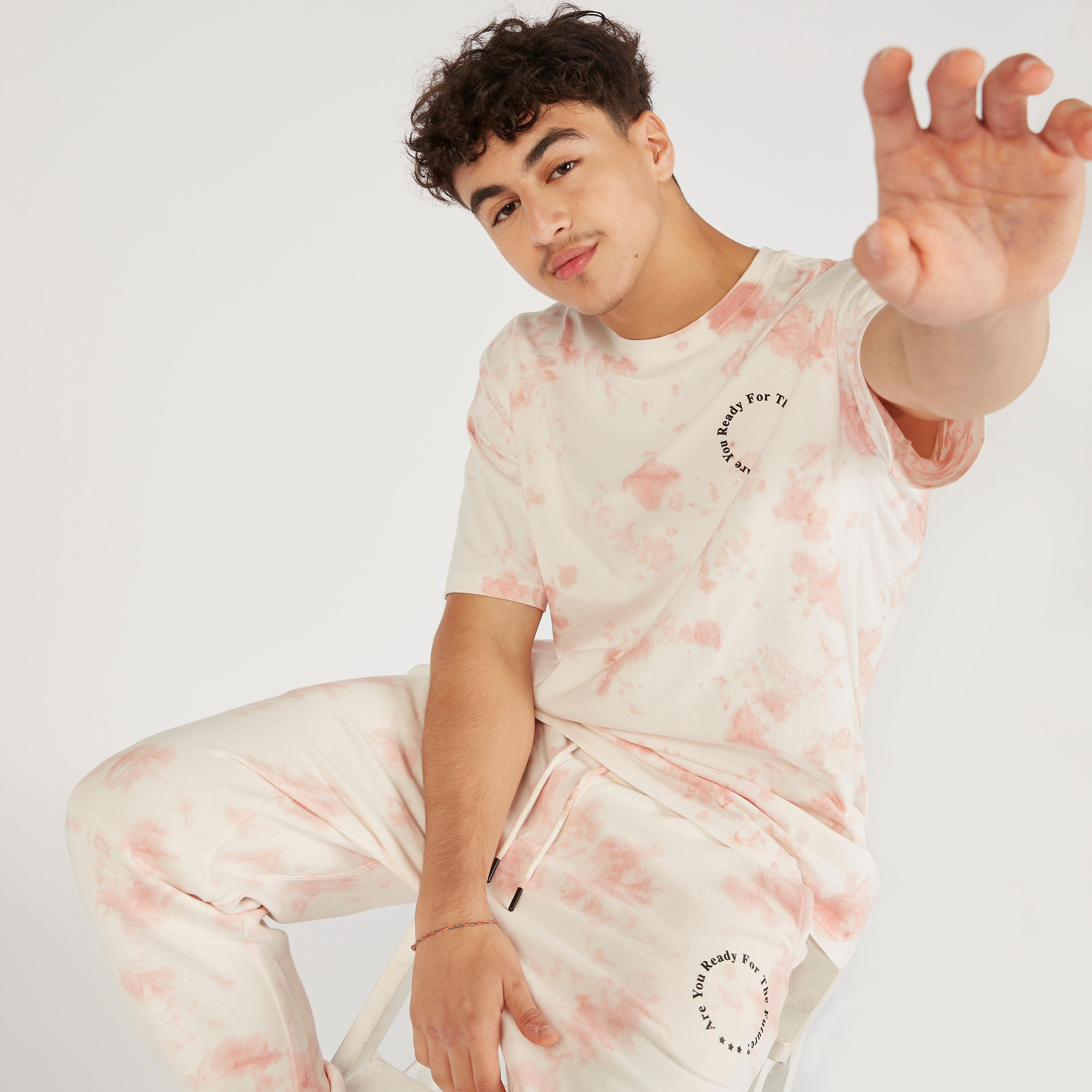 Tie Dye Print Crew Neck T-shirt with Short Sleeves-men-clothing-tshirtsandpolos-tshirts-image-5