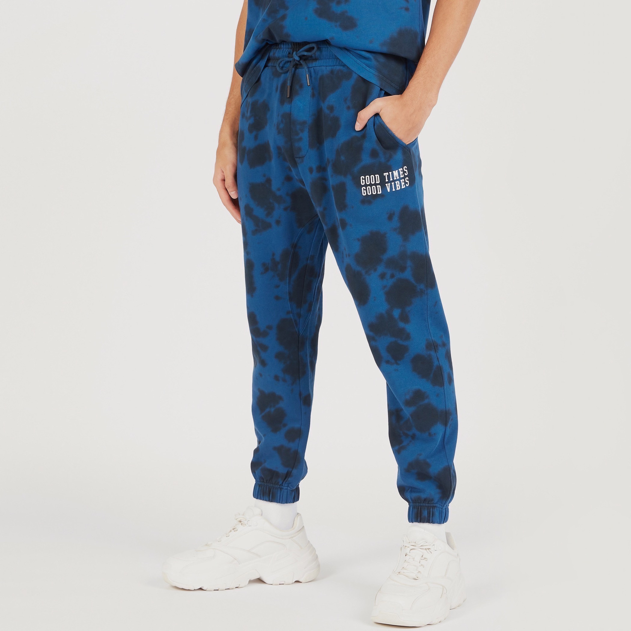 Tie-Dye Print Joggers with Drawstring Closure and Pockets-men-clothing-bottoms-joggers-image-1