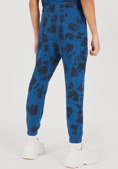 Tie-Dye Print Joggers with Drawstring Closure and Pockets-Joggers-image-3