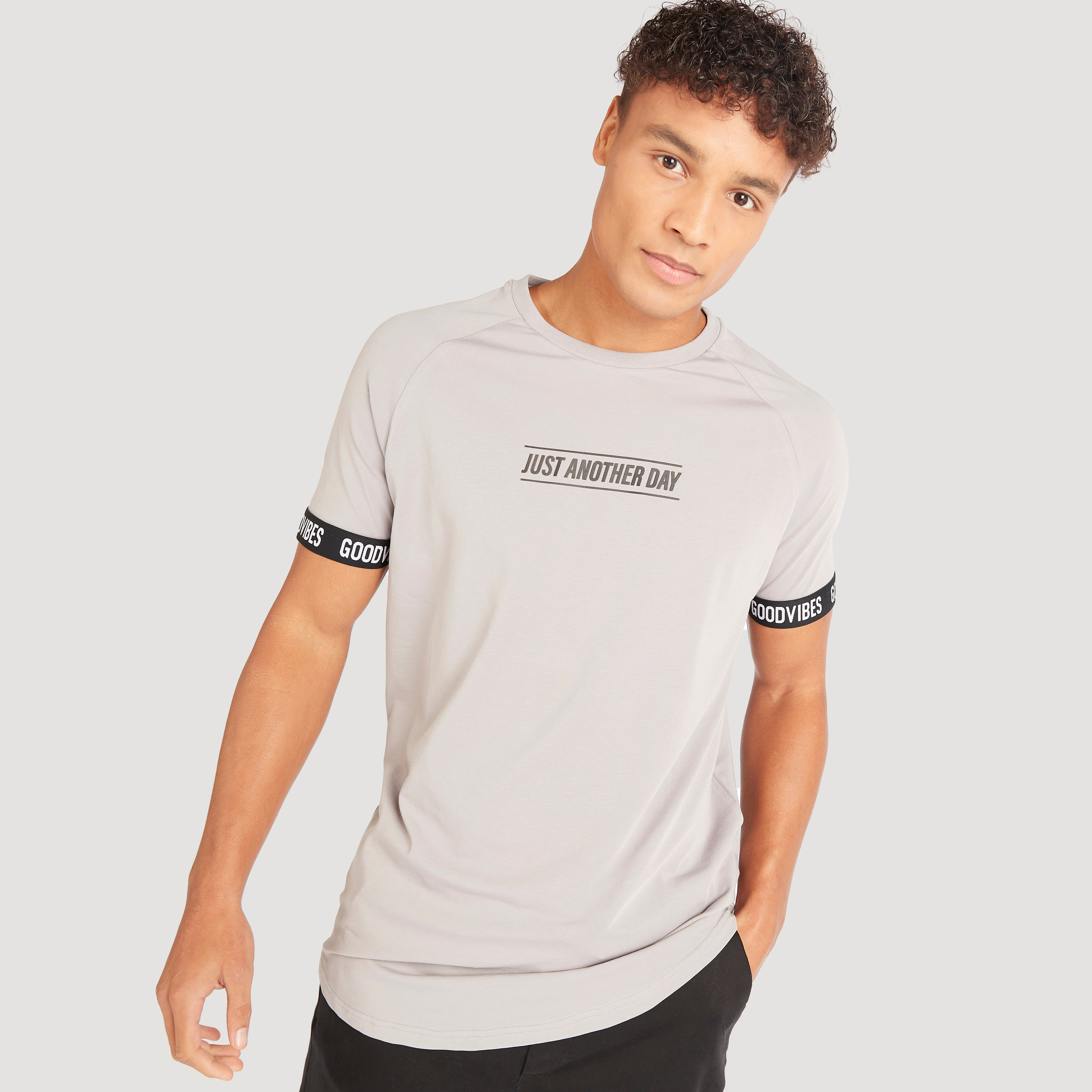Printed Crew Neck T-shirt with Short Sleeves-men-clothing-tshirtsandpolos-tshirts-image-1