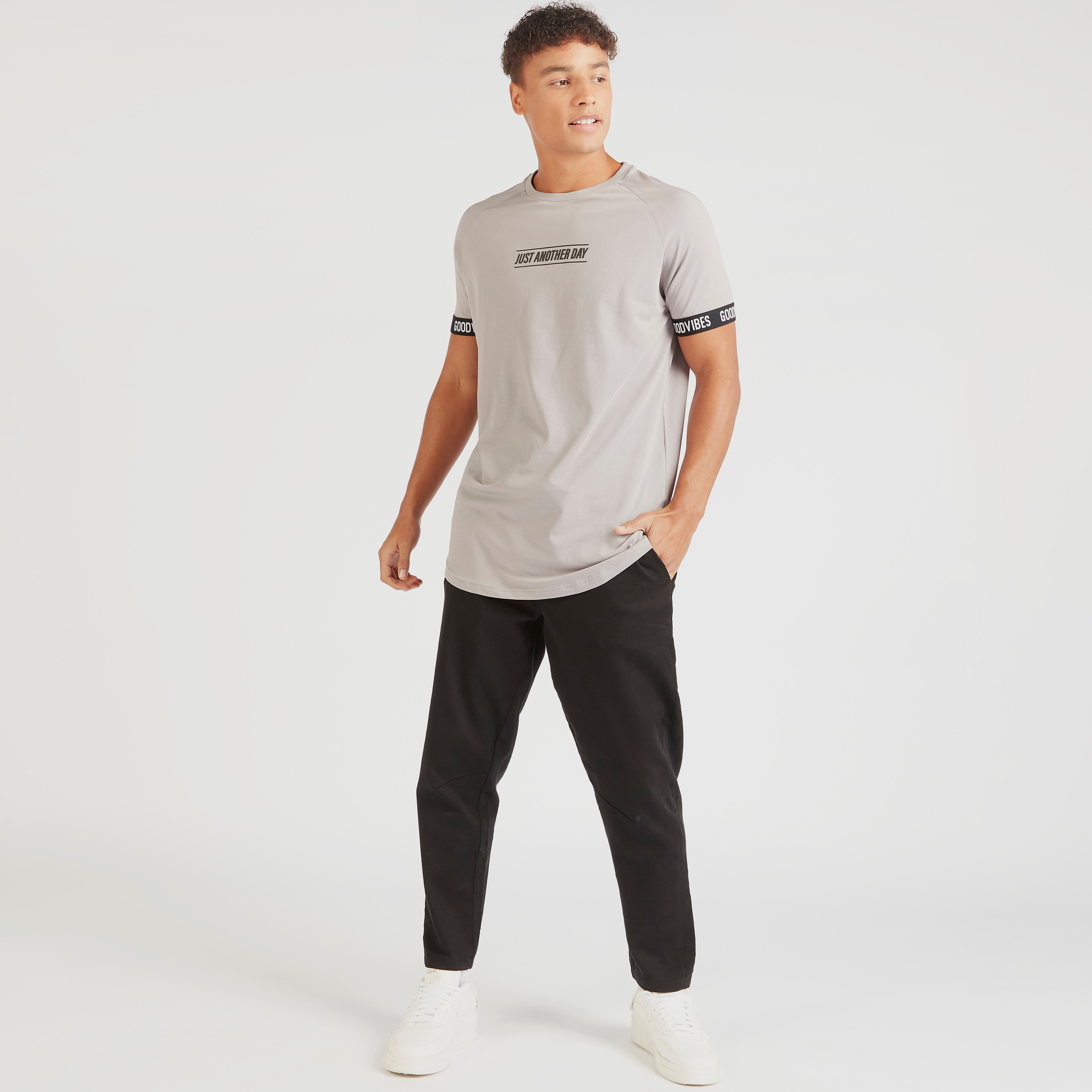 Printed Crew Neck T-shirt with Short Sleeves-men-clothing-tshirtsandpolos-tshirts-image-2