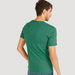 Striped V-neck T-shirt with Short Sleeves-T Shirts-thumbnailMobile-3