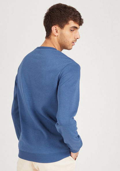 Typographic Print Crew Neck Sweatshirt with Long Sleeves-Sweatshirts-image-3